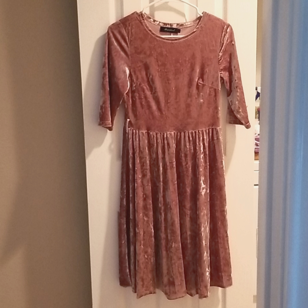 Velvet pink dress size S